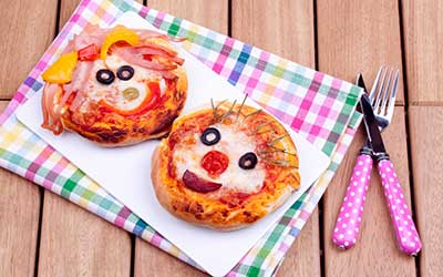 Mini Pizza Faces
