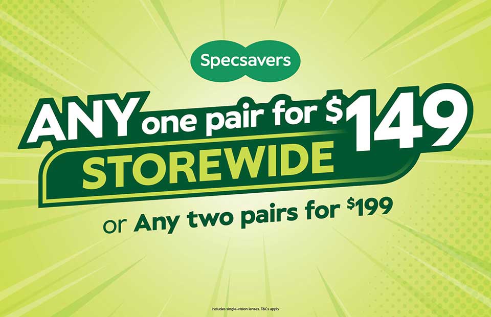 It’s the Specsavers St Marys Village Storewide Sale!