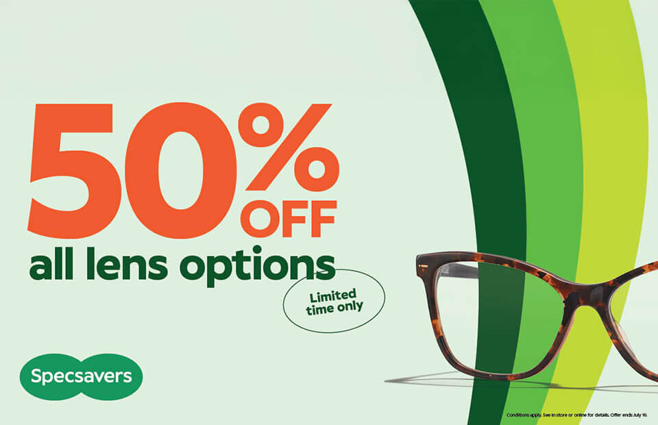 Sale! 50% off all lens options