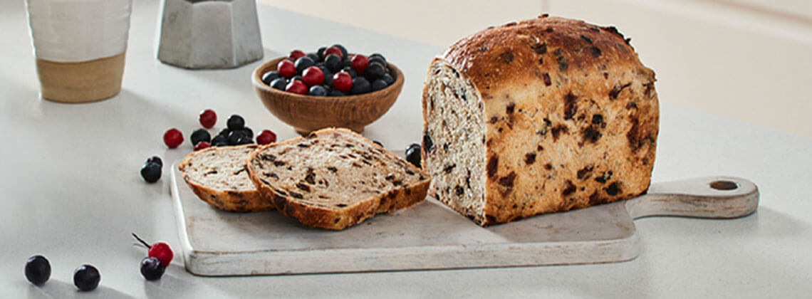 NEW Limited Time Only Mixed Berry Sourdough Loaf 
