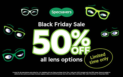 All eyes are on Specsavers St Marys Village Black Friday SALE!