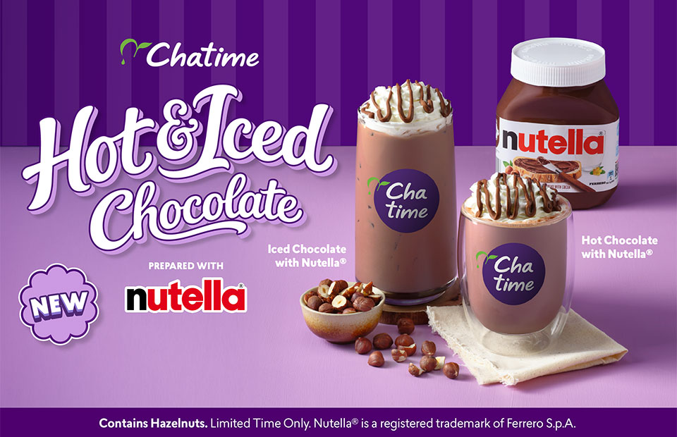 Introducing the Chatime x Nutella collaboration