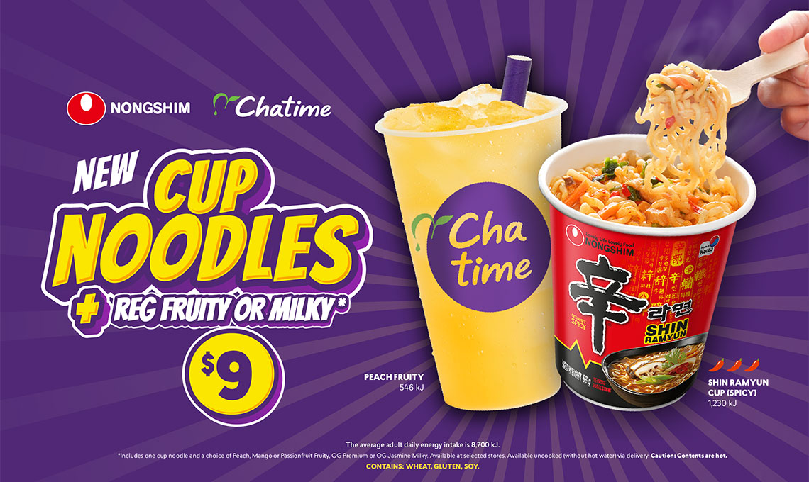 Chatime has teamed up with Nongshim to bring you a delicious value deal