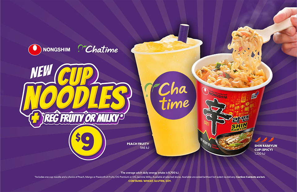 Chatime has teamed up with Nongshim to bring you a delicious value deal